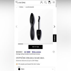 Lancôme Hypnose Drama Black Mascara TRAVEL SIZE
